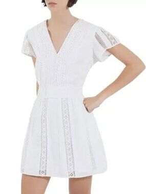NWT Kooples White Minidress in English Embroidery
